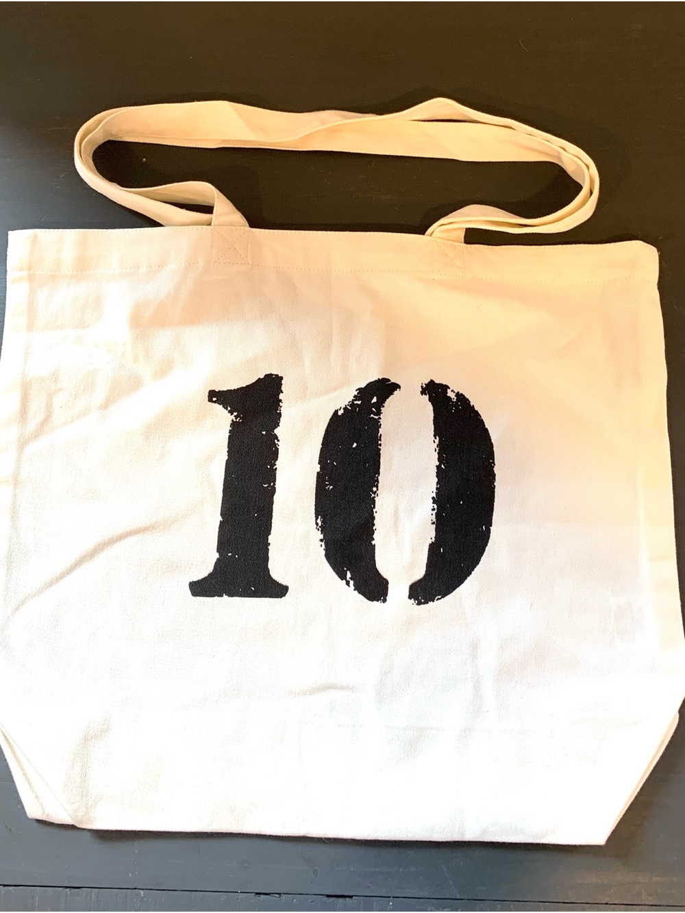FEED Canvas Tote Bag in Cream with Black Print - Picture 5 of 6